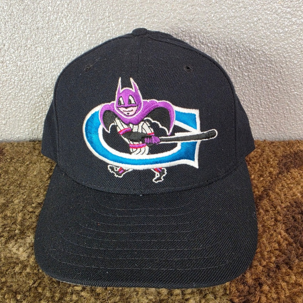Vintage 90s Greensboro Bats New Era 5950 Hat 6 5/8 Wool USA MiLB Baseball